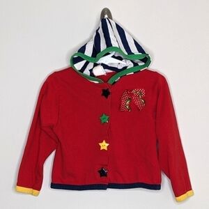 Vintage Buster Brown Color Block Sweater Cardigan Hoodie 3T